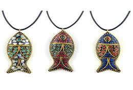 Collares bonitos de moda Evade Pesh Ettnic Collarestones Vintage Vintage Jewelyrymadmán Hade Pendientes Vintage Bodhi NE7531667