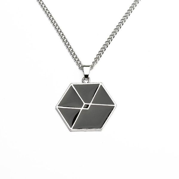 Jolis colliers pendentifs bijoux géométrique hexagone collier pour femmes Simple plaine longue chaîne collier