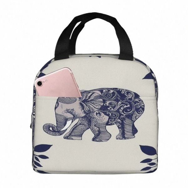 joli éléphant rose déjeuner fourre-tout boîte à lunch boîte à lunch sac déjeuner sac thermique H1ZP #