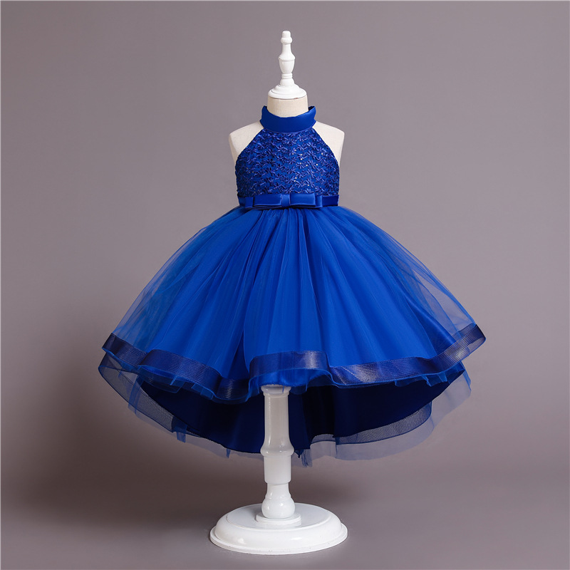 Vestidos de aniversário de menina/festa de menina de menina de menina azul azul vermelho