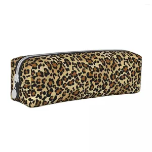 Assez simple animal imprimé léopard crayon fashion Savage Safari sauvage sac à stylo sauvage enfants grandes fournitures scolaires en cadeau pochette