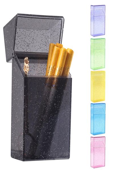 Joli étui à cigarettes de tabac portable en plastique coloré transparent, boîte de rangement à rabat, coque de protection innovante Smok8609331