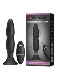 PrettyLove Kralen 4 Trillingsmodi Rotatie Waterdichte Oplaadbare Afstandsbediening Siliconen Anale Sex Vibrator voor Paar q113354352