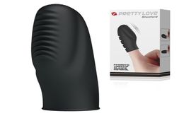 PrettyLove Siliconen vingerring met één snelheid Vibrator Waterdichte clit Stimulator GSPOT Finger Vibrators Sex Bullet voor paar9439566