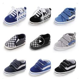 Prewalker, zapatos de lona encantadores a la moda para bebés masculinos y femeninos, zapatos casuales para bebés de 0 a 18 meses, zapatos para niños recién nacidos GC2376