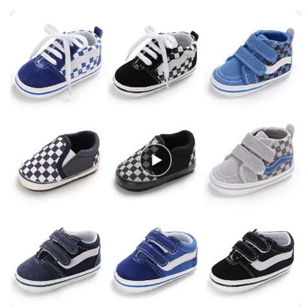 Prewalker – chaussures en toile pour hommes et femmes de 0 à 18 mois, jolies chaussures décontractées pour nouveau-né et enfant en bas âge, GC2376