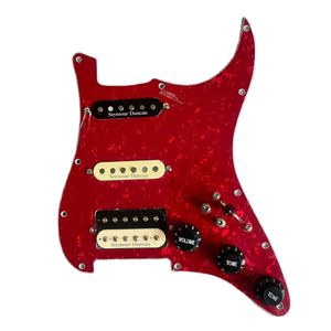 Voorbereide geladen SSH Pickguard -set Zebra SD SSL1 TB4 Pickups spiraal Split Switch Wiring Harness Kit Guitar Accessories