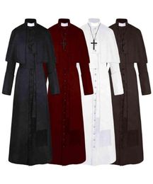 Priester komen Katholieke kerk Religieuze Romeinse Soutane Pope Pastor Vader komt massa Missionary Robe Clergy Cassock L2207145664637