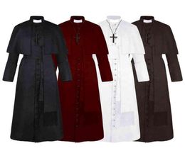 Priester komen Katholieke kerk Religieuze Romeinse Soutane Paus Pastor Vader komt massa Missionary Robe Clergy Cassock L2207142413497