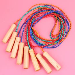 Primary Student Sports Speelgoed Studenten Single Up to the Standard Skipping touw Kinderfitness Houten Handvat Jump Ropes 2025 Y2