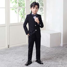 Prince Boys Black Party Photo Dress Gentleman Kids Birthday Suit Enfants Forme Forme Mariage Performance Performance Dance Show Wear