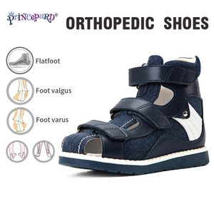 Princepard Denim Verano Transpirable Sandalias con punta cerrada Zapatos ortopédicos para niños con respaldo alto para el cuidado del tobillo del pie zambo 240222