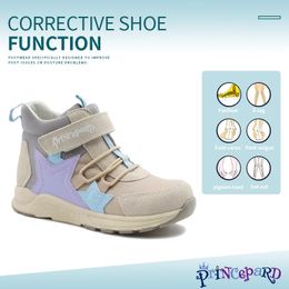 Prinspard Kids Sneakers herfst winterkinderen orthopedische schoenen met harde hiel en boogsteun kaki kleur casual schoenen 240511