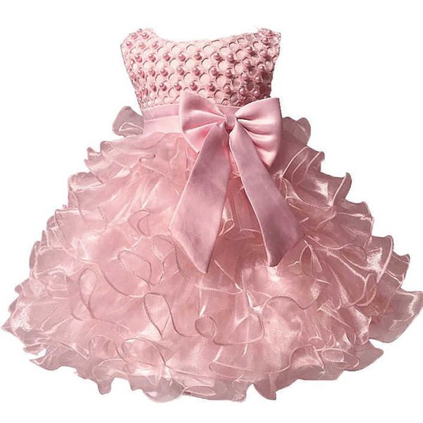 Princesa Baby Kids Pearl Bautismo Vestido de fiesta para niñas Bautizo de niña Vestido de cumpleaños Niño Carnaval Vestidos Y190745852458