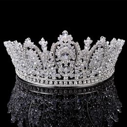 Couronne de princesse HADIYANA Design classique élégant mariage bijoux de cheveux de mariée diadèmes et couronnes femmes Zircon BC5069 Corona Princesa 240305