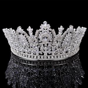 Couronne de princesse HADIYANA, Design classique, bijoux de cheveux de mariée élégants, diadèmes et Zircon BC5069 Corona Princesa 240311