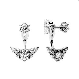 Princess Crown Pendant Stud -oorbellen voor Pandora Real Sterling Silver Party Sieraden Designer Earring Set voor Dames Crystal Diamond Luxe Earring met originele doos