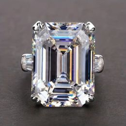 Princess Cut Promise Ring 925 Sterling Crystal Crystal Cumbic Zirconia Stat Party Band de mariage anneaux pour femmes bijoux doigt