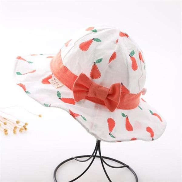 Chapeau de pêcheur princesse mignon bébé fille réglable printemps et été chapeau de soleil 44-52cm313D