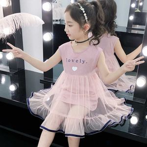 Vestido de princesa para niñas, ropa de fiesta de cumpleaños para niños, tela de tul para niños, moda de verano, vestido nuevo para niñas, ropa al por mayor Q0716