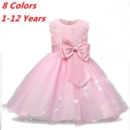 Princess Flower Girls Dress Summerwedding Birthday Party Robes Costume de demoiselle d'honneur pour enfants