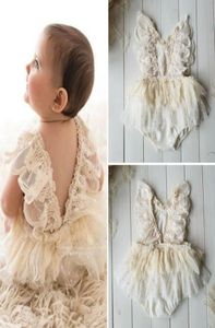 Princesse fille Tutu barboteuse robe nouveau-né bébé fille fleur dentelle barboteuse body Tutu robe tenue vêtements 024M6967125