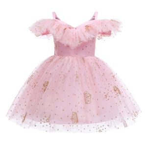 Prinses Meisjes Kant Chiffon Lange Jurken Baby Kids Bloemenmeisje Bruiloft Verjaardagsfeestje Vestidos Kinderen C voor 3-10 Jaar