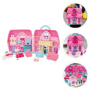 Princess House Storage Box Kidstoys mini simulation de moisissure en plastique Light Petit enfants DIY DOLLHOUSES 240429