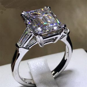 Princess Jewelry Diamond CZ Ring 100% Real 925 Sterling Silver Engagement Wedding Band Ringen voor Dames Mannen Bijoux Gift