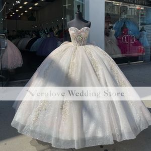 Princesse Quinceanera robes robe De bal chérie Appliques perles fille douce 16 robes De soirée robes De 15 Anos