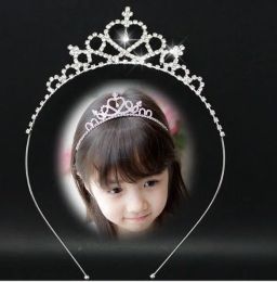 Prinses Shiny Crystal Bridal Tiara Party Pageant Silvertate Crown Hairband Wedding Accessoires Ornamenten Kinderen Girls kind Prom Rhinestones Verjaardag Tiara