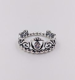 Prinzessinnen-Tiara-Ring, authentische Ringe aus 925er Sterlingsilber, passend für Schmuck im europäischen Stil, Andy Jewel 190880CZ8822222