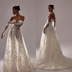 Princesse mariage fantaisie dentelle une ligne bretelles robes de mariée Illusion sans manches paillettes robes de mariée sur mesure