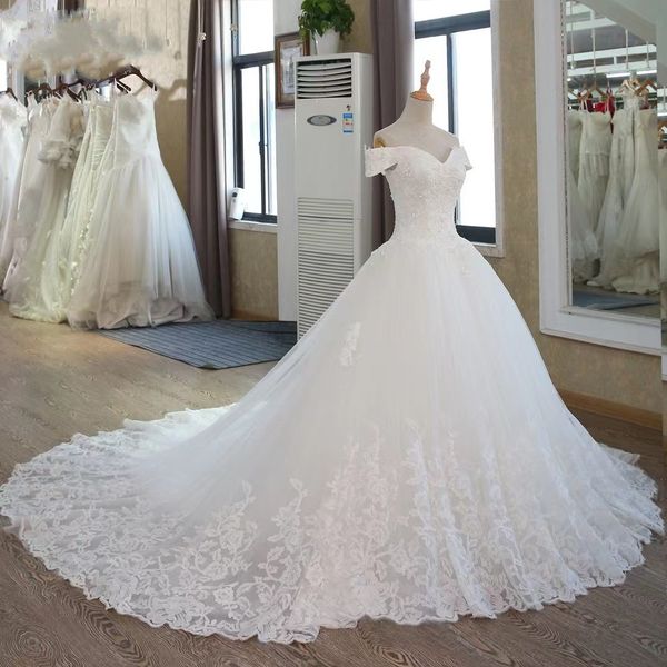 Princesse Blanc Une Ligne Robes De Mariée Robes De Mariée 2023 Tulle Jupe Sans Manches Longue Étage Longueur Robe De Mariée Dentelle Appliques Robes De Mariée Plus La Taille Robe De Novia