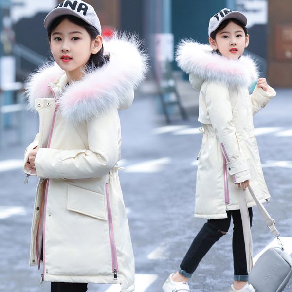 Manteau d'hiver princesse pour filles en plumes d'oie, doudoune pour enfants âgés de 10, 12 et 14 ans, tenue d'hiver pour filles