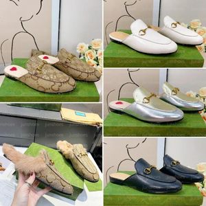 Princetowns Slippers Designer Dames Klassieke Halve pantoffels Mode Leer Rubber Platte bodem Antislip Jumbo Animal Loafers Maat 35-41