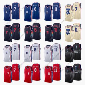 Imprimer 2022 New City Basketball Jerseys 7 Isaiah Joe 8 Paul Millsap 11 Jaden Springer Maillot de haute qualité