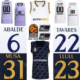 Afdrukken Basketbal 1 Fabien Causeur Jersey Baloncesto Liga A 17 Vincent Poirier 30 Eli Ndiaye 13 Sergio Rodriguez 5 Rudy Fernandez 11 Hezonja 7 Facundo Campazzo Endesa