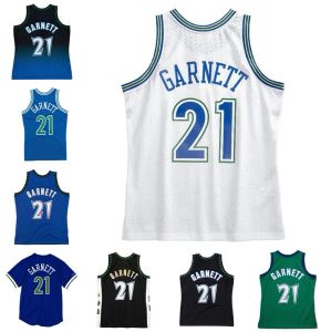 Imprimer les maillots de basket-ball Kevin Garnett 21 1997-98 Mesh Freshs Hardwood Classic Retro Jersey Men Women Youth Youth