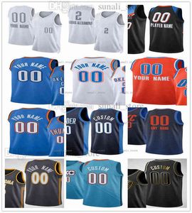 Imprimir camisetas de baloncesto Luguentz Dort 5 Josh Giddey 3 Derrick Favors 15 Shai Gilgeous-Alexander 2 Gabriel Deck 6 Mike Muscala 33 Aleksej Po