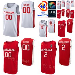 Imprimir Camiseta de baloncesto de la Copa Mundial de Canadá Jamal Murray 27 Andrew Wiggins 22 23 Phil Scrubb 25 TRAE BELL-HAYNES 15 ZACH EDEY RJ Barrett 9 Kelly Olynyk 13 Dillon Brooks