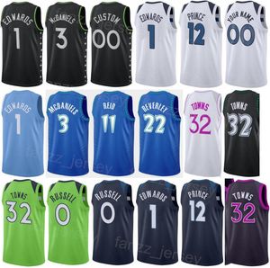 Print City Classic Basketball Edition Jaden McDaniels Jersey 3 Jaylen Nowell 4 Kyle Anderson Kendall Brown Wendell Moore Jr 7 Austin Rivers Jake Layman 10 Men Woman