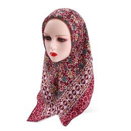 Imprimer un écharpe turban musulman en coton pour les femmes islamiques intérieurs hijab turban casse-tête arabe enveloppe arabe