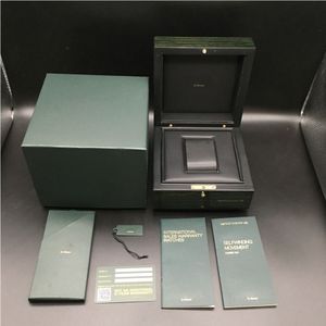 Boîte de montre Woody verte originale, modèle de carte personnalisée imprimée, numéro de série, papiers corrects, pour boîtes AP, livrets, montres 250j