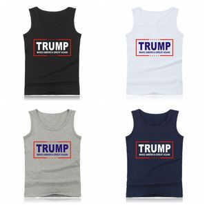 Imprimer Donald Trump Tank Make American Great Again Gilet sans manches été Bodybuilding Tops Funny Men Casual T-shirt LJJA2404