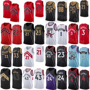 Édition imprimée Basketball City gagné Pascal Siakam Jersey 43 OG Anunoby 3 Gary Trent Jr 33 Precious Achiuwa 5 Scottie Barnes 4 Fred VanVleet 23 Classic Homme Femme