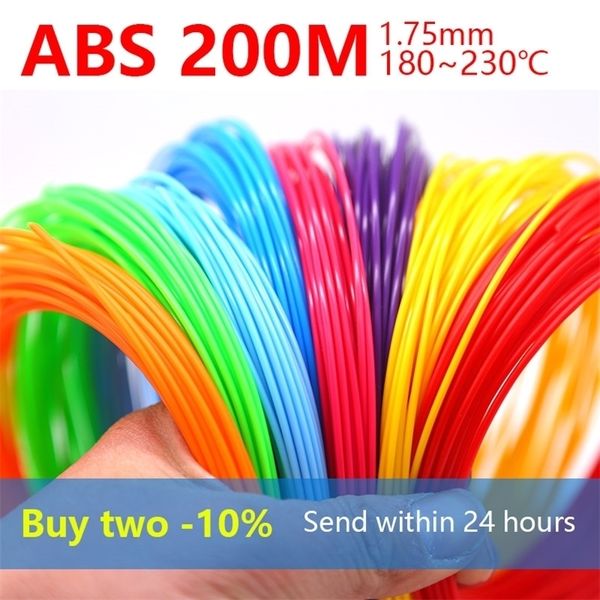 Druckfilament 1,75 mm ABS/PLA, perfekte Stifte, umweltfreundlicher Kunststoff, Geburtstagsgeschenk, auf 3D-Stift 201214 auftragen