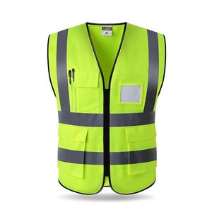 Chaleco de alta visibilidad estampado, ropa de trabajo, motocicleta, deportes de ciclismo, ropa de seguridad reflectante para exteriores