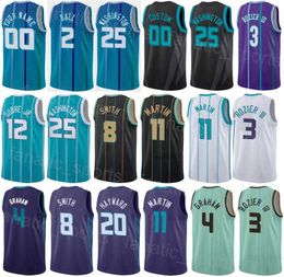 Print man vrouw jeugd basketbal James Bouknight Jersey 2 Mark Williams 5 Dennis Smith Jr 8 Theo Maledon 4 Bryce McGows 7 Terry Rozier Cody Martin Green Purple Black