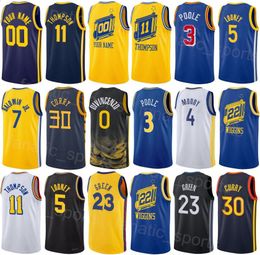 Imprimer Homme Femme Jeunesse Basketball Draymond Green Jersey 23 Donte DiVincenzo 0 Patrick Baldwin Jr 7 Jonathan Kuminga 00 Klay Thompson 11 Poole 3 Association gagnée